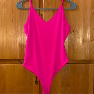 Fashion Nova Size Large Hot Pink Bodysuit